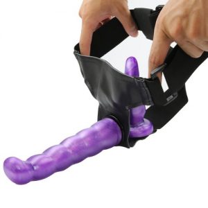 Double Dongs Strap On Dildo with an actual man