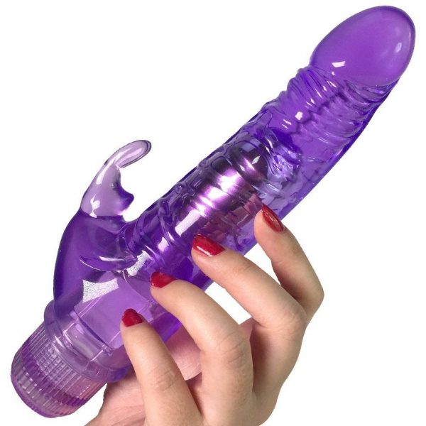 Multi-Speed Function Transparent Rotate Rabbit Vibrator with more pleasurable scents with clitoral stimulation