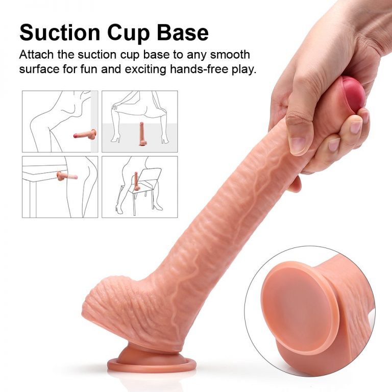 Hyper-Realistic Suction Cup Dual-Layer silicone Dildo.