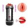Rechargeable Realistic Vagina Mouth Masturbation Cup