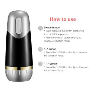 6 Vibration Modes Rechargeable Male Masturbation Cup 