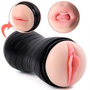 Realistic Vagina Mouth Male Masturbation Cup with pliable tongue