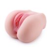 Real Skin Soft Stretchy Pussy Anal Ass Male Masturbator with non-toxic and safe TPR