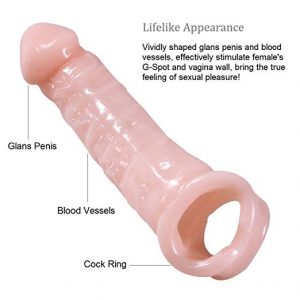 Delay Enhancing Bigger Harder Stronger Penis Sleeve with sex stimulation