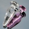 4 Inch Transparent Crystal Glass Anal Butt Plug