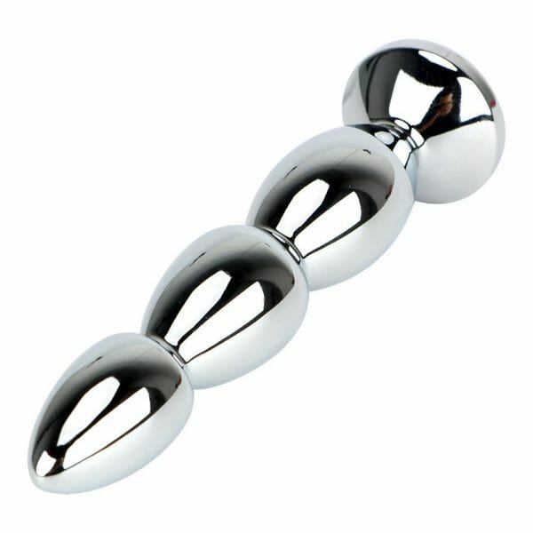 5 inch Long Stainless Steel Couple Anal Beads
