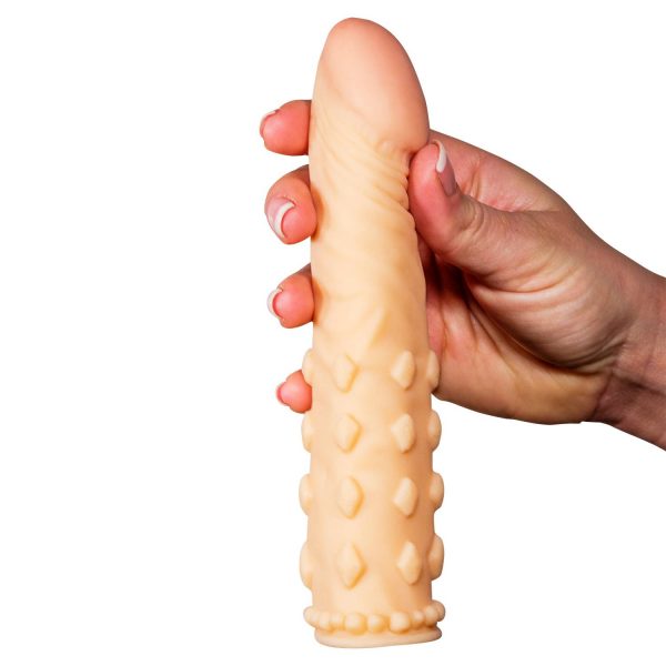 2 Inches Extra Girth Textured Hollow Penis Sleeve