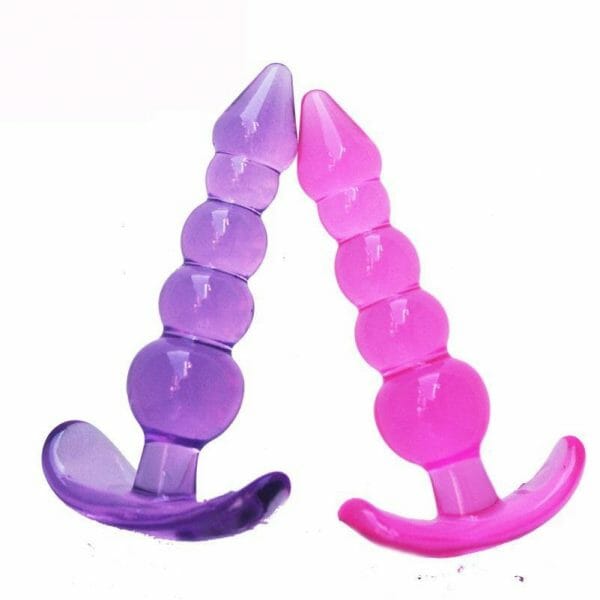 4 Inch Anal Beads Plug with a ring or similar handle designed for pulling