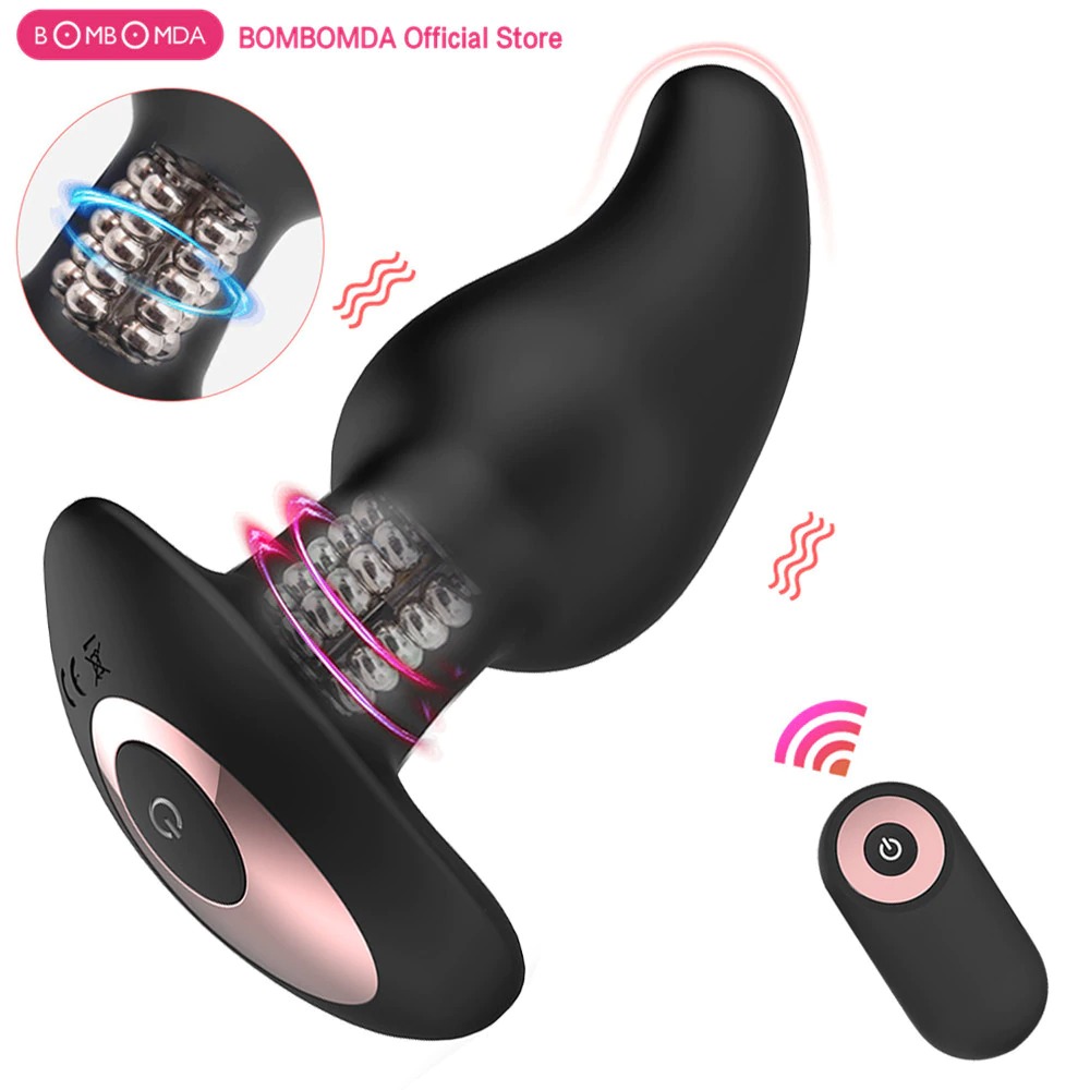 remote control curved butt plug with 10 mode strong