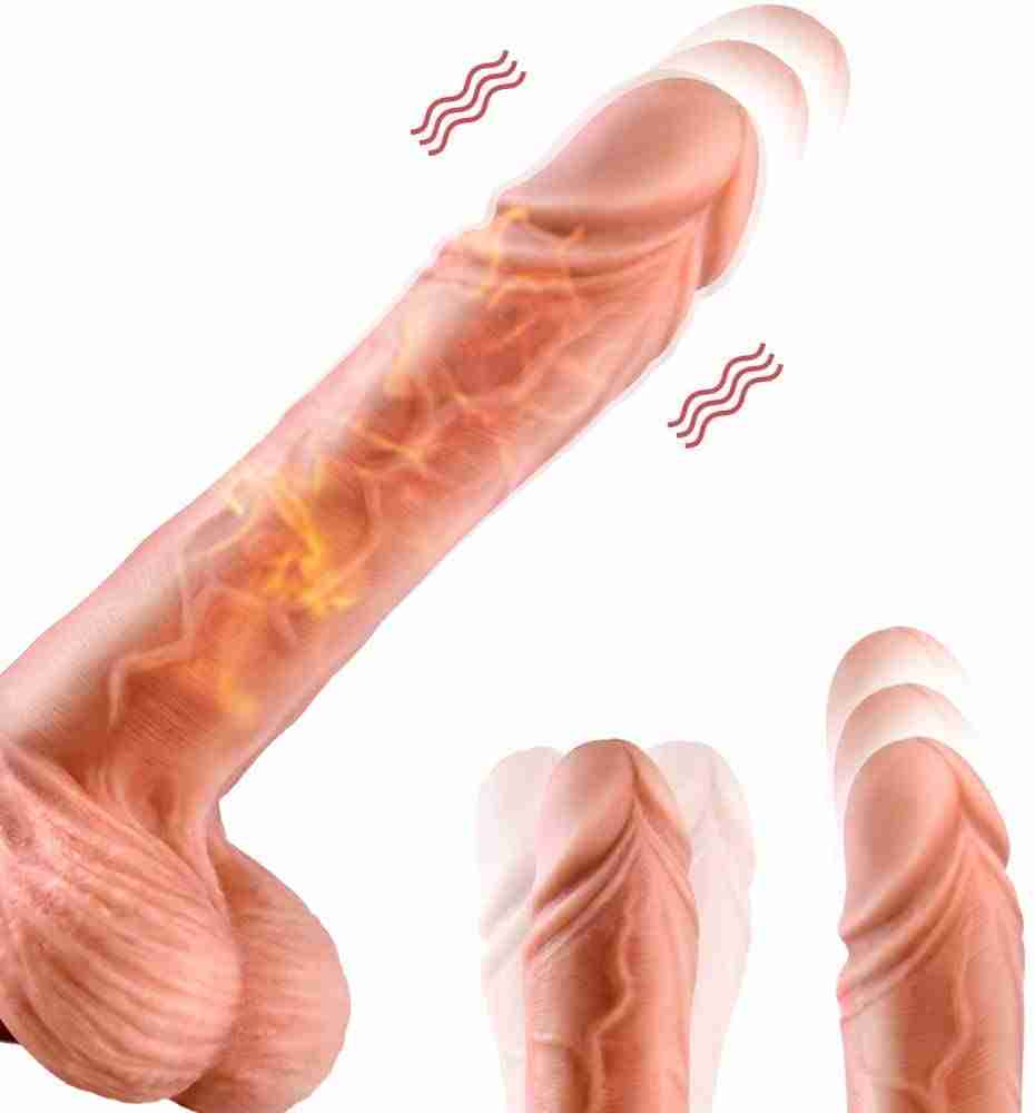 8 Thrusting Modes Heating Realistic Dildo is made of high-quality liquid silicone